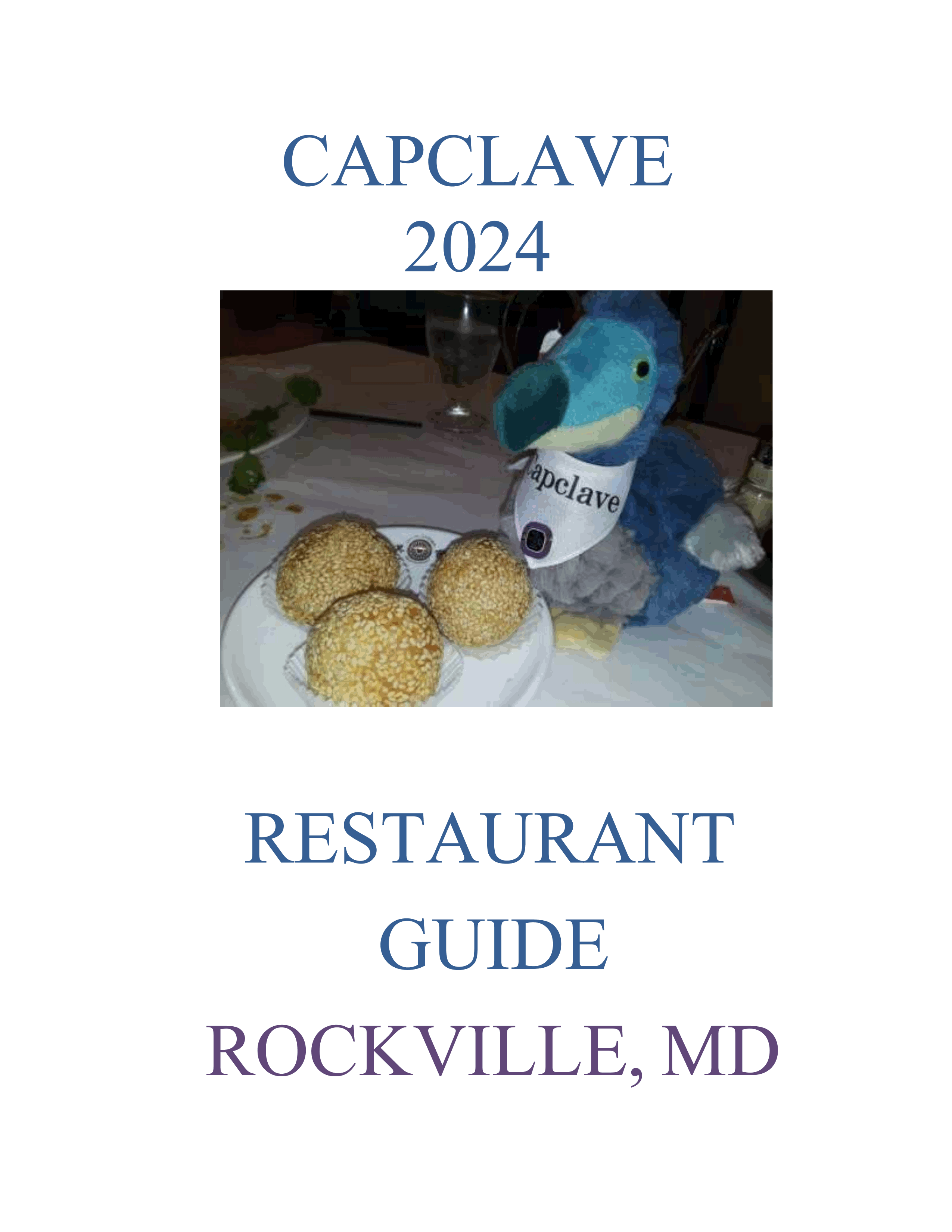 Capclave 2024 Restaurant Guide